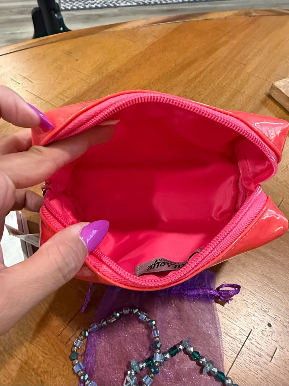 Pink Dog Cosmetic Pouch with Bulldog Graphic and Bulldog Earrings and Bracelets